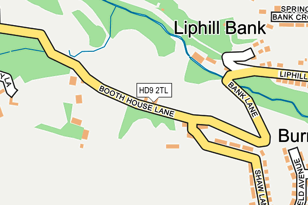 HD9 2TL map - OS OpenMap – Local (Ordnance Survey)