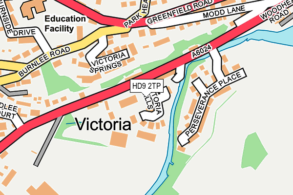 HD9 2TP map - OS OpenMap – Local (Ordnance Survey)