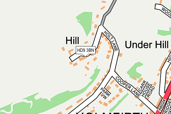 HD9 3BN map - OS OpenMap – Local (Ordnance Survey)