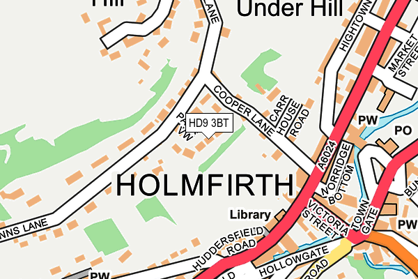 HD9 3BT map - OS OpenMap – Local (Ordnance Survey)