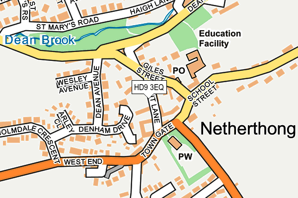 HD9 3EQ map - OS OpenMap – Local (Ordnance Survey)