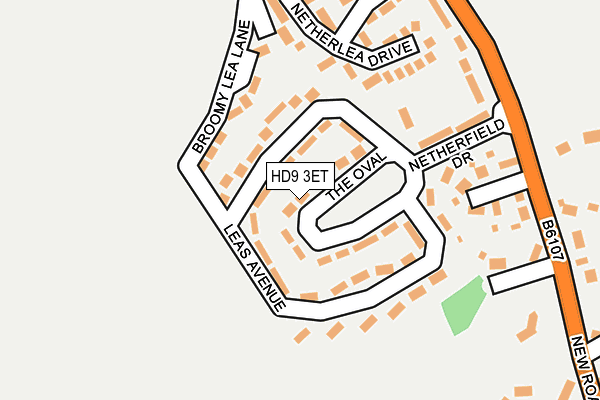 HD9 3ET map - OS OpenMap – Local (Ordnance Survey)