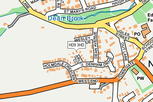 HD9 3HD map - OS OpenMap – Local (Ordnance Survey)
