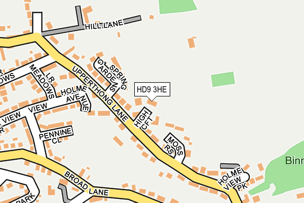 HD9 3HE map - OS OpenMap – Local (Ordnance Survey)