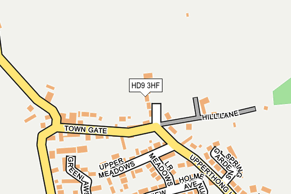 HD9 3HF map - OS OpenMap – Local (Ordnance Survey)