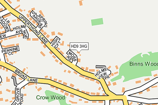 HD9 3HG map - OS OpenMap – Local (Ordnance Survey)