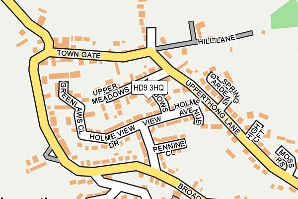 HD9 3HQ map - OS OpenMap – Local (Ordnance Survey)