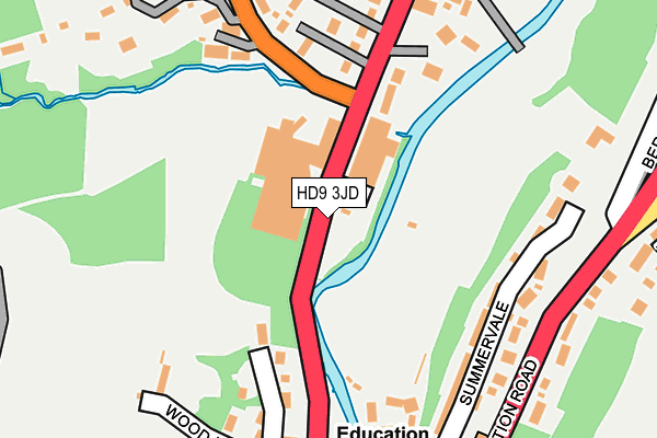 HD9 3JD map - OS OpenMap – Local (Ordnance Survey)