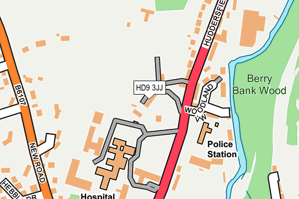 HD9 3JJ map - OS OpenMap – Local (Ordnance Survey)
