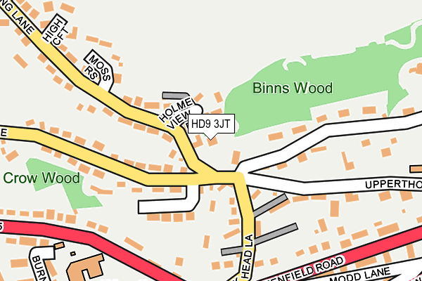 HD9 3JT map - OS OpenMap – Local (Ordnance Survey)