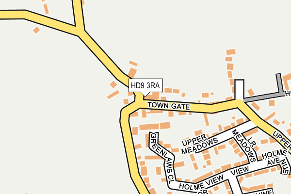HD9 3RA map - OS OpenMap – Local (Ordnance Survey)
