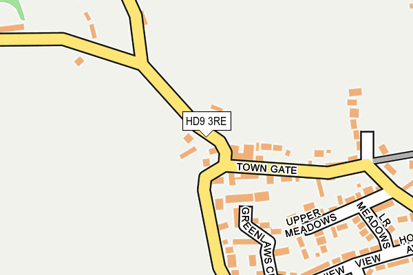HD9 3RE map - OS OpenMap – Local (Ordnance Survey)