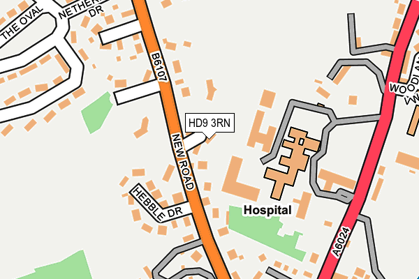 HD9 3RN map - OS OpenMap – Local (Ordnance Survey)