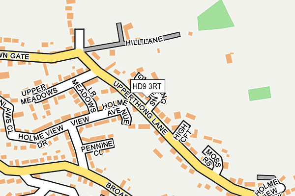 HD9 3RT map - OS OpenMap – Local (Ordnance Survey)