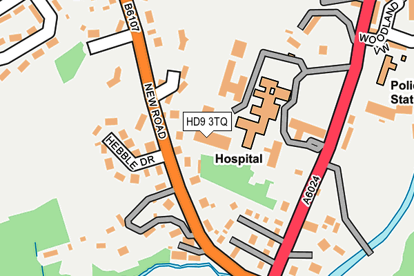 HD9 3TQ map - OS OpenMap – Local (Ordnance Survey)