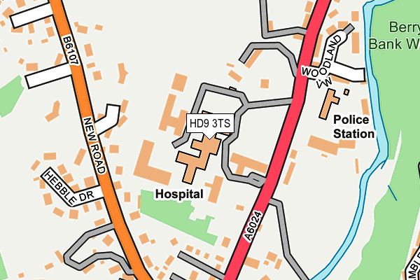 HD9 3TS map - OS OpenMap – Local (Ordnance Survey)