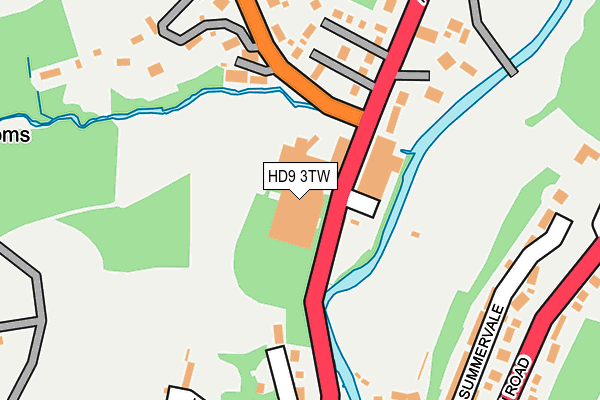 HD9 3TW map - OS OpenMap – Local (Ordnance Survey)