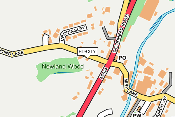 HD9 3TY map - OS OpenMap – Local (Ordnance Survey)