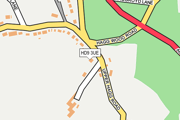 HD9 3UE map - OS OpenMap – Local (Ordnance Survey)