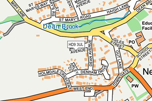 HD9 3UL map - OS OpenMap – Local (Ordnance Survey)