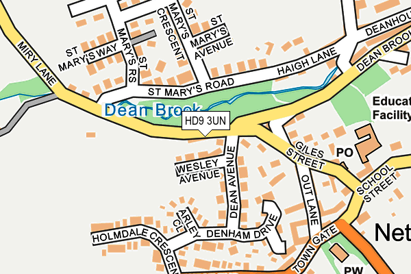 HD9 3UN map - OS OpenMap – Local (Ordnance Survey)