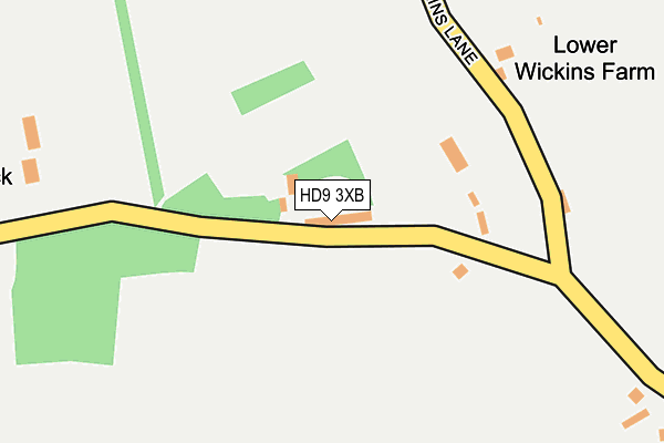 HD9 3XB map - OS OpenMap – Local (Ordnance Survey)