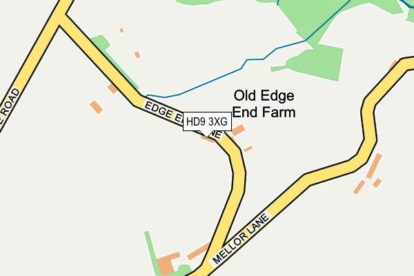 HD9 3XG map - OS OpenMap – Local (Ordnance Survey)