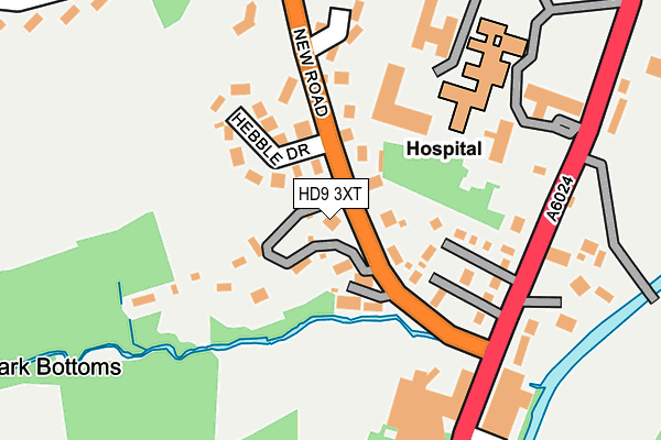 HD9 3XT map - OS OpenMap – Local (Ordnance Survey)