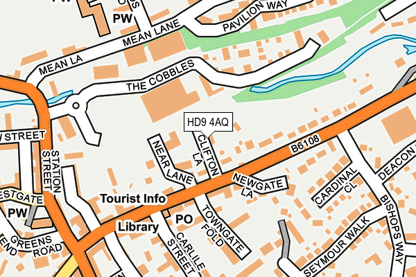 HD9 4AQ map - OS OpenMap – Local (Ordnance Survey)