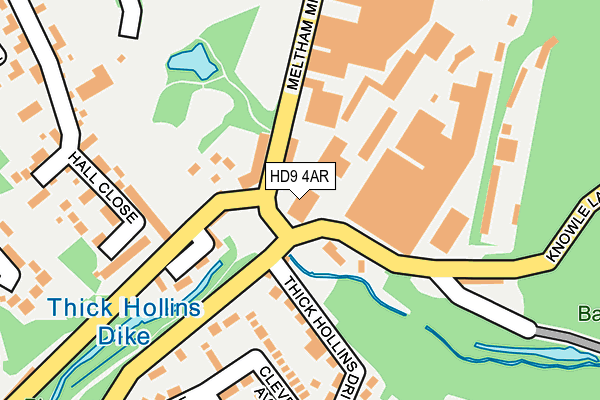 HD9 4AR map - OS OpenMap – Local (Ordnance Survey)