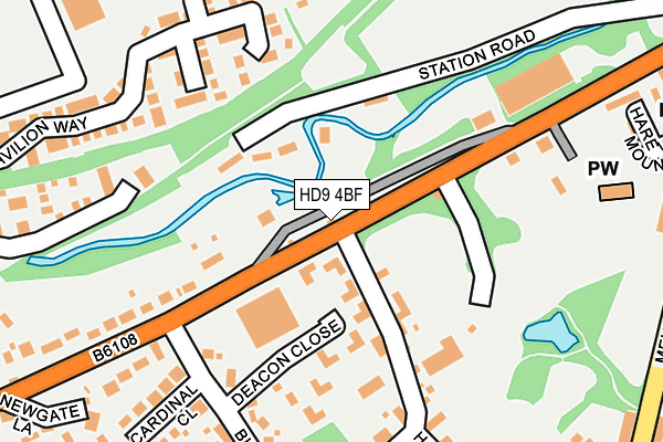 HD9 4BF map - OS OpenMap – Local (Ordnance Survey)