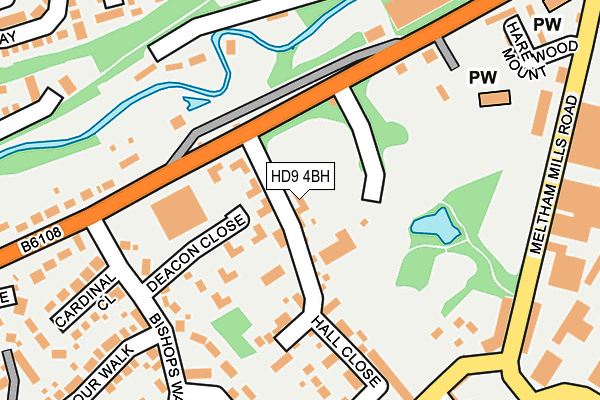 HD9 4BH map - OS OpenMap – Local (Ordnance Survey)