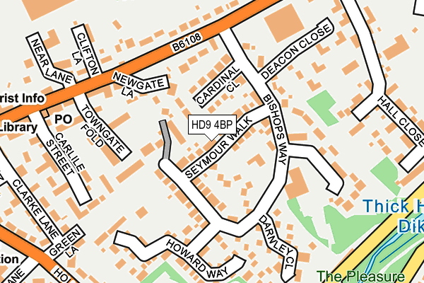 HD9 4BP map - OS OpenMap – Local (Ordnance Survey)