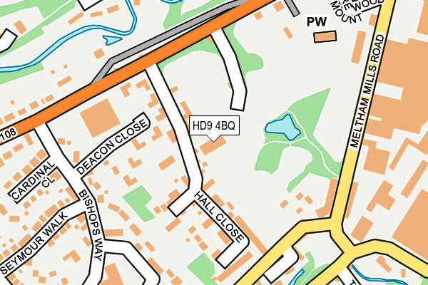 HD9 4BQ map - OS OpenMap – Local (Ordnance Survey)