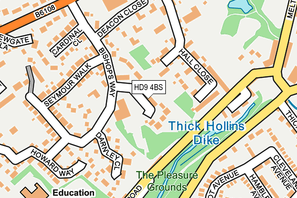 HD9 4BS map - OS OpenMap – Local (Ordnance Survey)