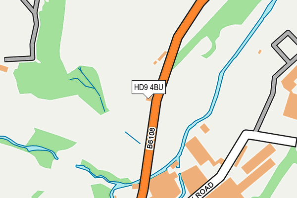 HD9 4BU map - OS OpenMap – Local (Ordnance Survey)