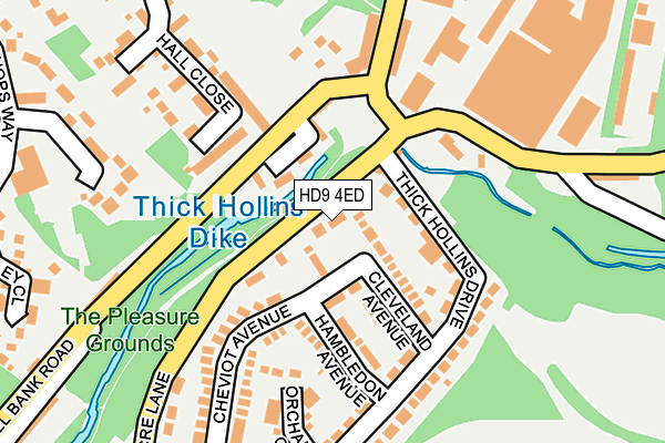 HD9 4ED map - OS OpenMap – Local (Ordnance Survey)