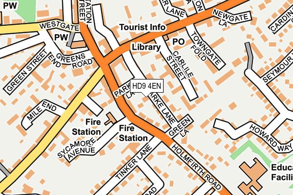 HD9 4EN map - OS OpenMap – Local (Ordnance Survey)