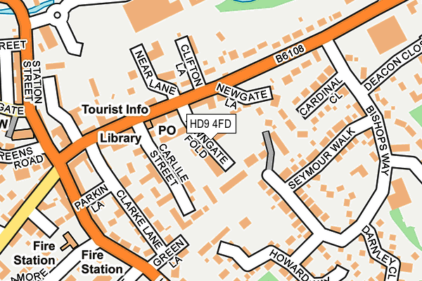 HD9 4FD map - OS OpenMap – Local (Ordnance Survey)
