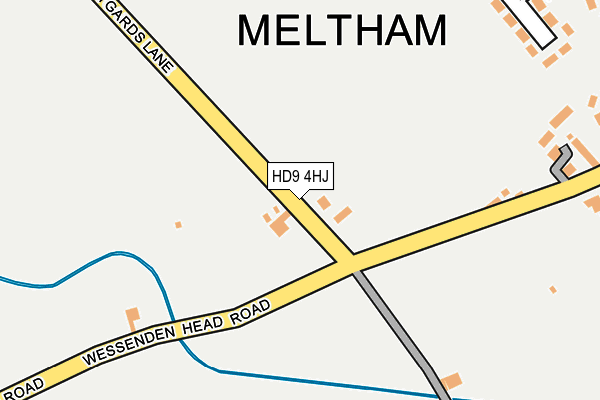 HD9 4HJ map - OS OpenMap – Local (Ordnance Survey)