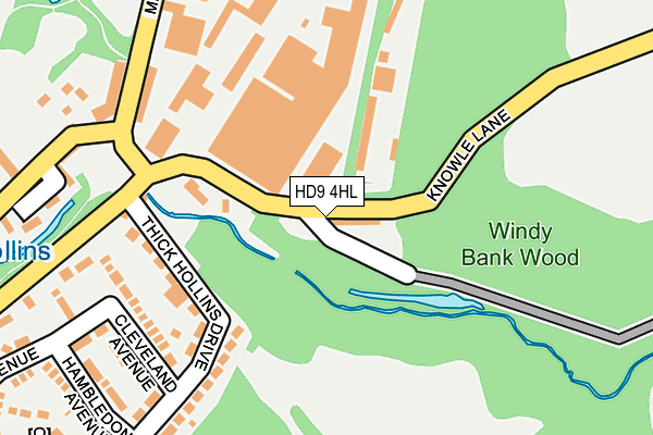 HD9 4HL map - OS OpenMap – Local (Ordnance Survey)