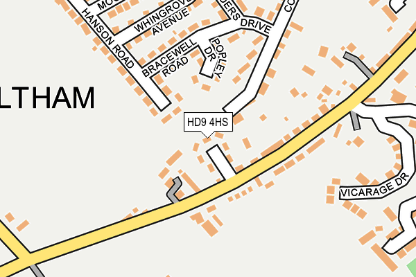 HD9 4HS map - OS OpenMap – Local (Ordnance Survey)