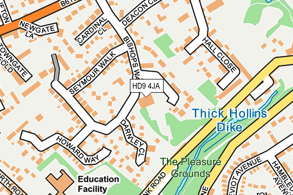 HD9 4JA map - OS OpenMap – Local (Ordnance Survey)