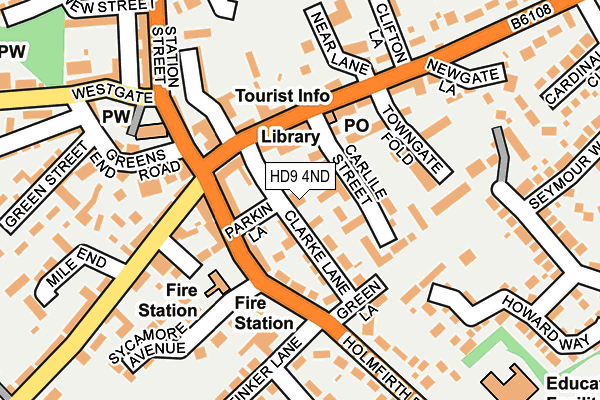 HD9 4ND map - OS OpenMap – Local (Ordnance Survey)