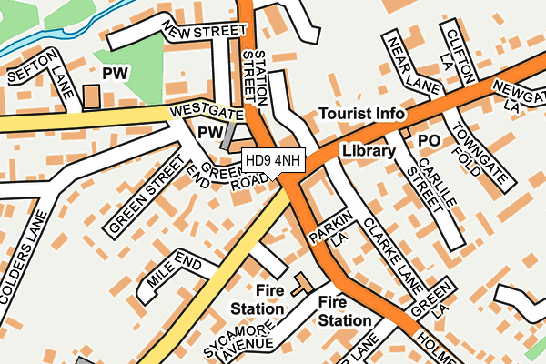 HD9 4NH map - OS OpenMap – Local (Ordnance Survey)