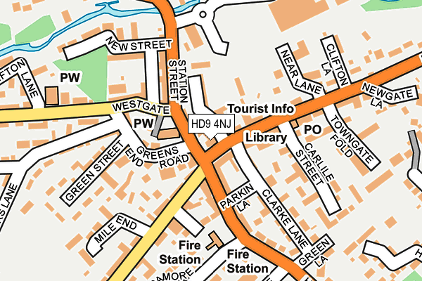 HD9 4NJ map - OS OpenMap – Local (Ordnance Survey)