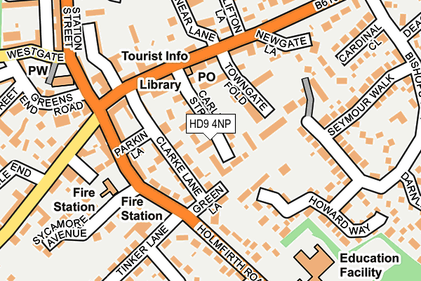 HD9 4NP map - OS OpenMap – Local (Ordnance Survey)