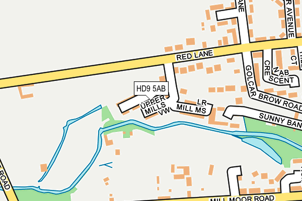 HD9 5AB map - OS OpenMap – Local (Ordnance Survey)