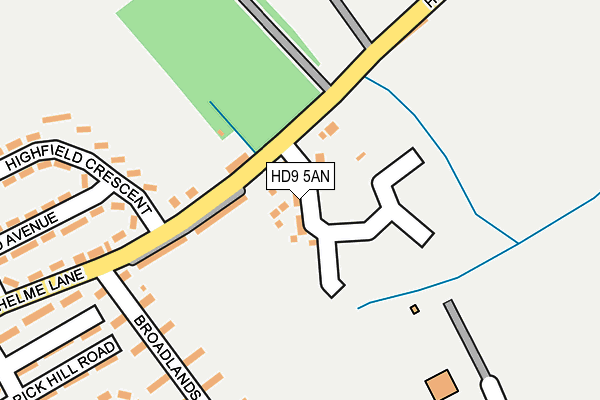 HD9 5AN map - OS OpenMap – Local (Ordnance Survey)