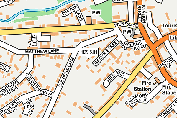HD9 5JH map - OS OpenMap – Local (Ordnance Survey)